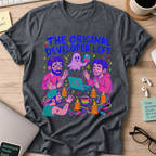 The Original Developer Left Shirt — Dark Heather storefront mockup