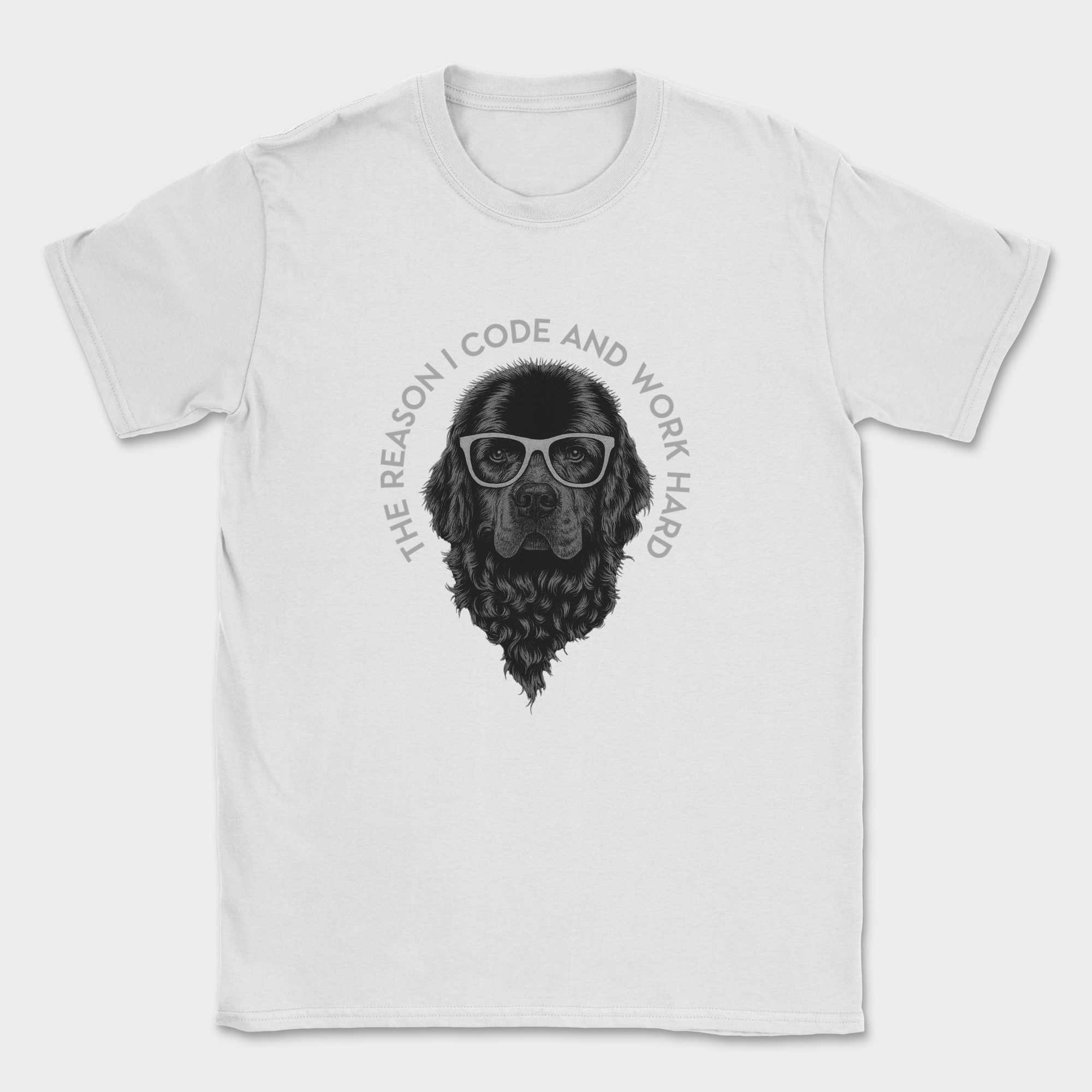 the reason i code dog shirt — White