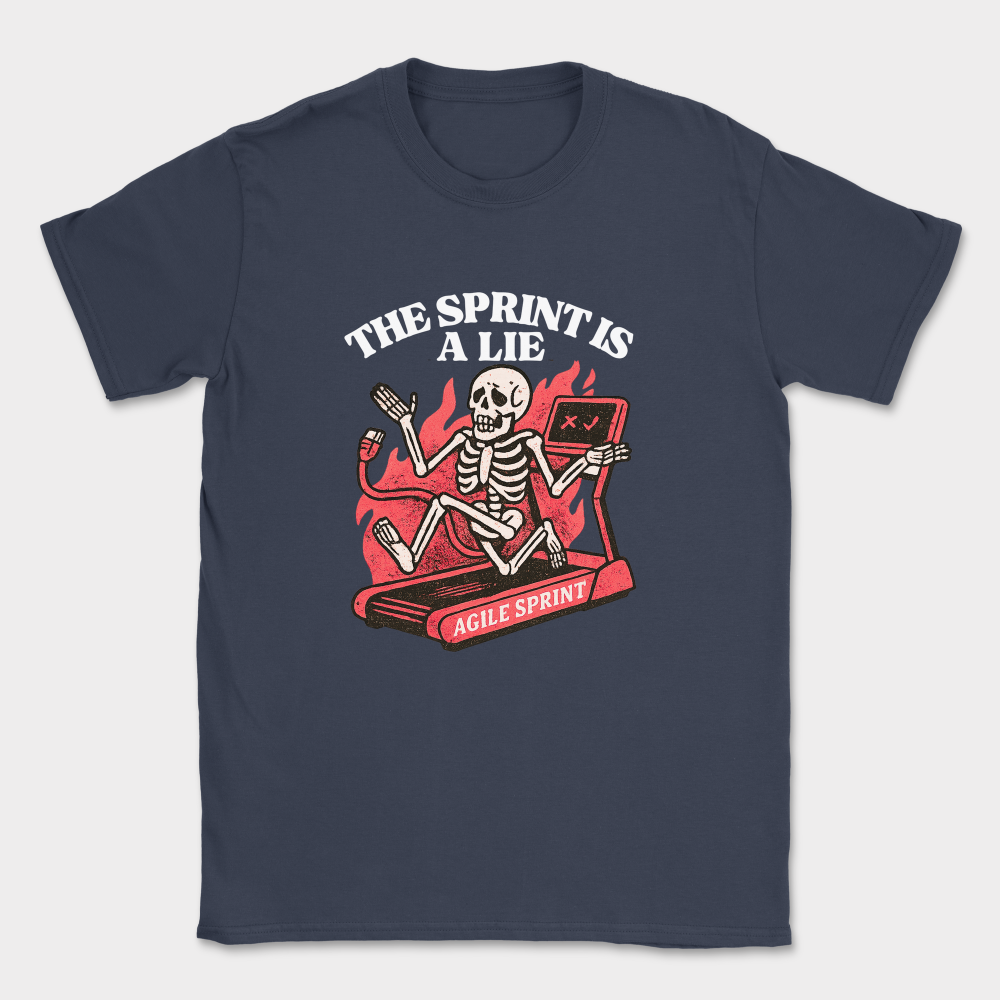 the sprint is a lie skeleton shirt — Navy