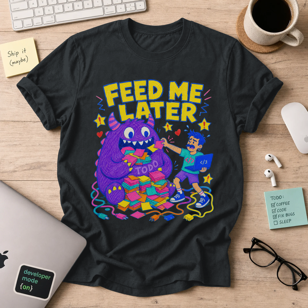The TODO Monster Shirt — Black