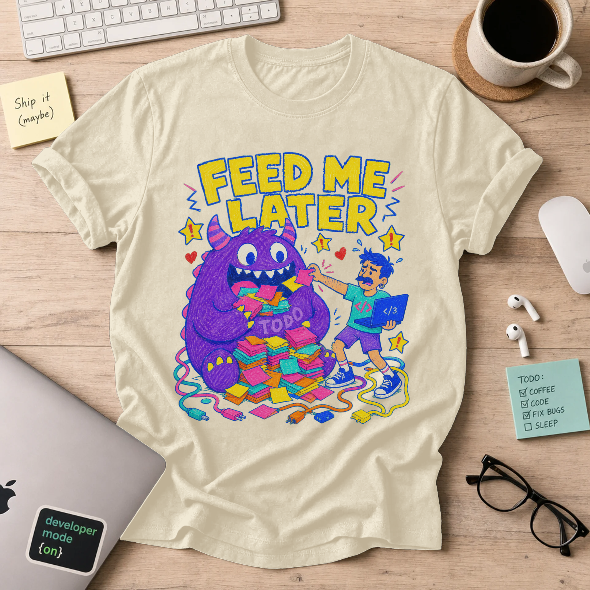The TODO Monster Shirt — Natural