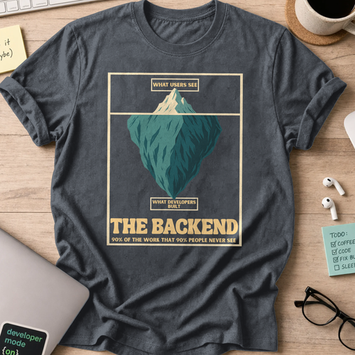 the backend iceberg shirt - Dark Heather