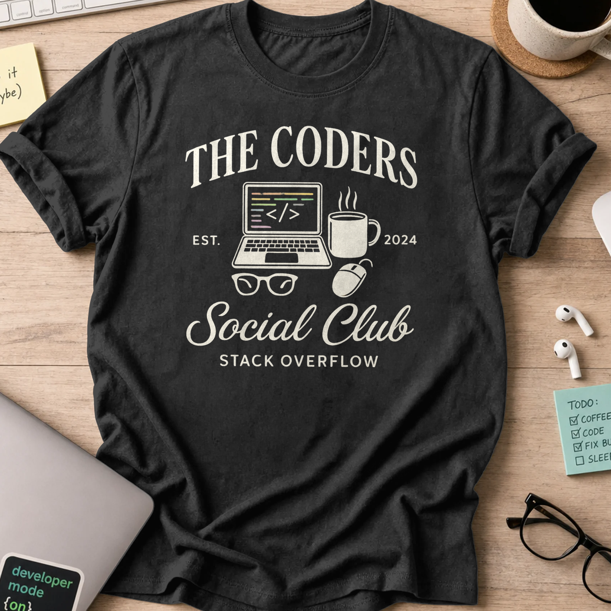 the coders social club shirt - Black
