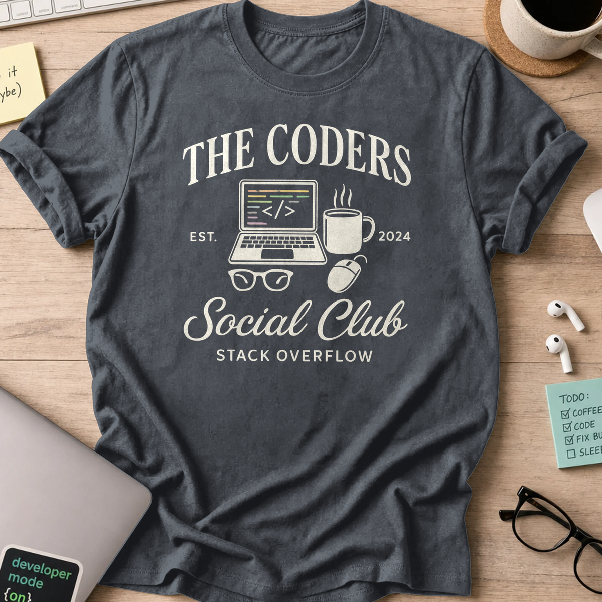 the coders social club shirt - Dark Heather
