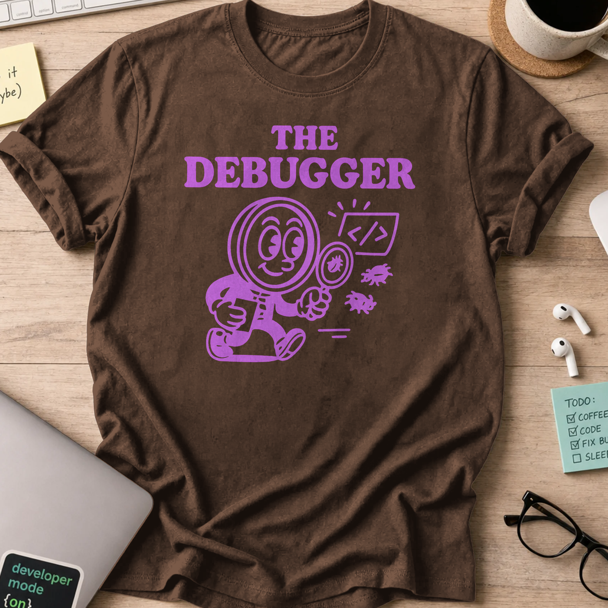 the debugger shirt - Dark Chocolate