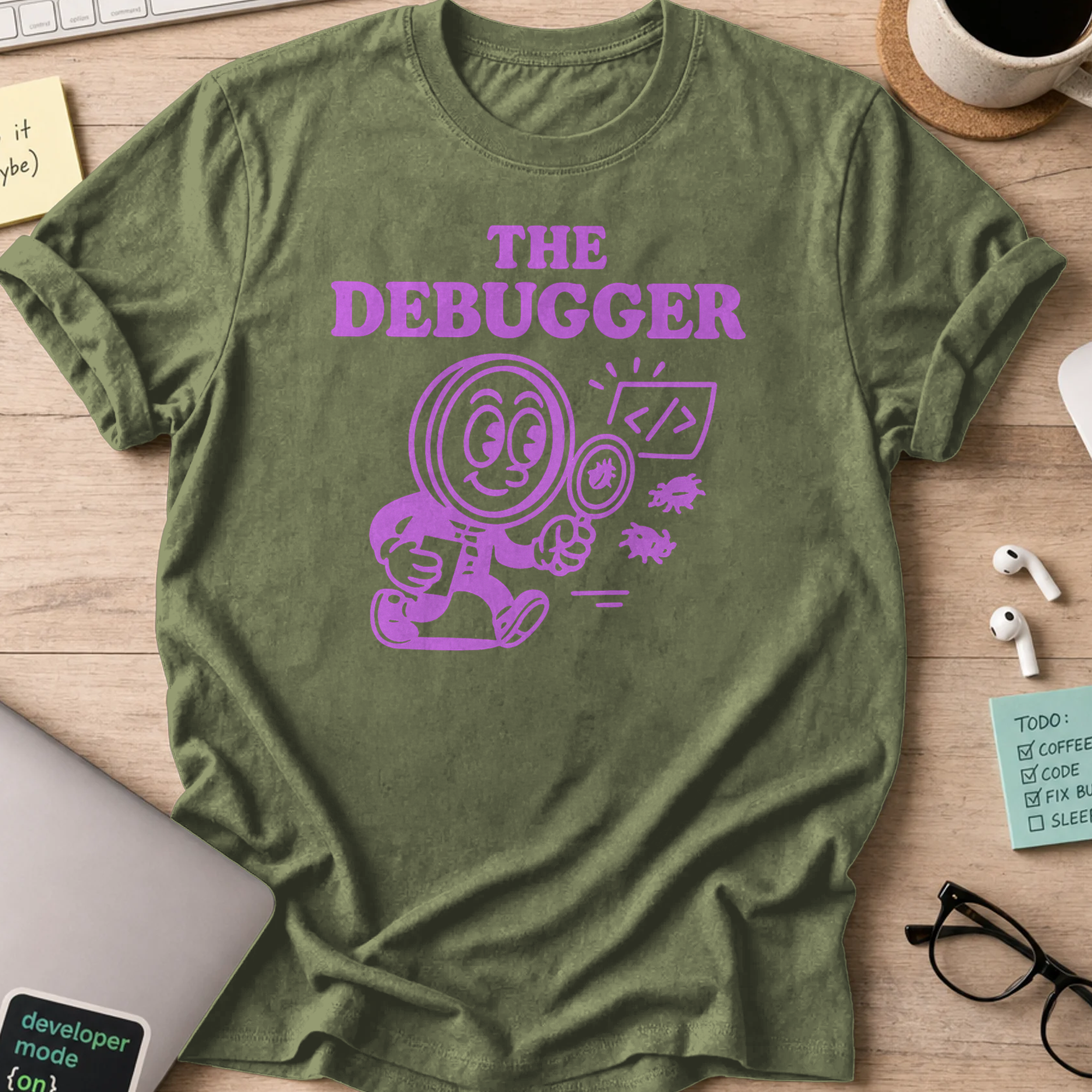 the debugger shirt - Military Green