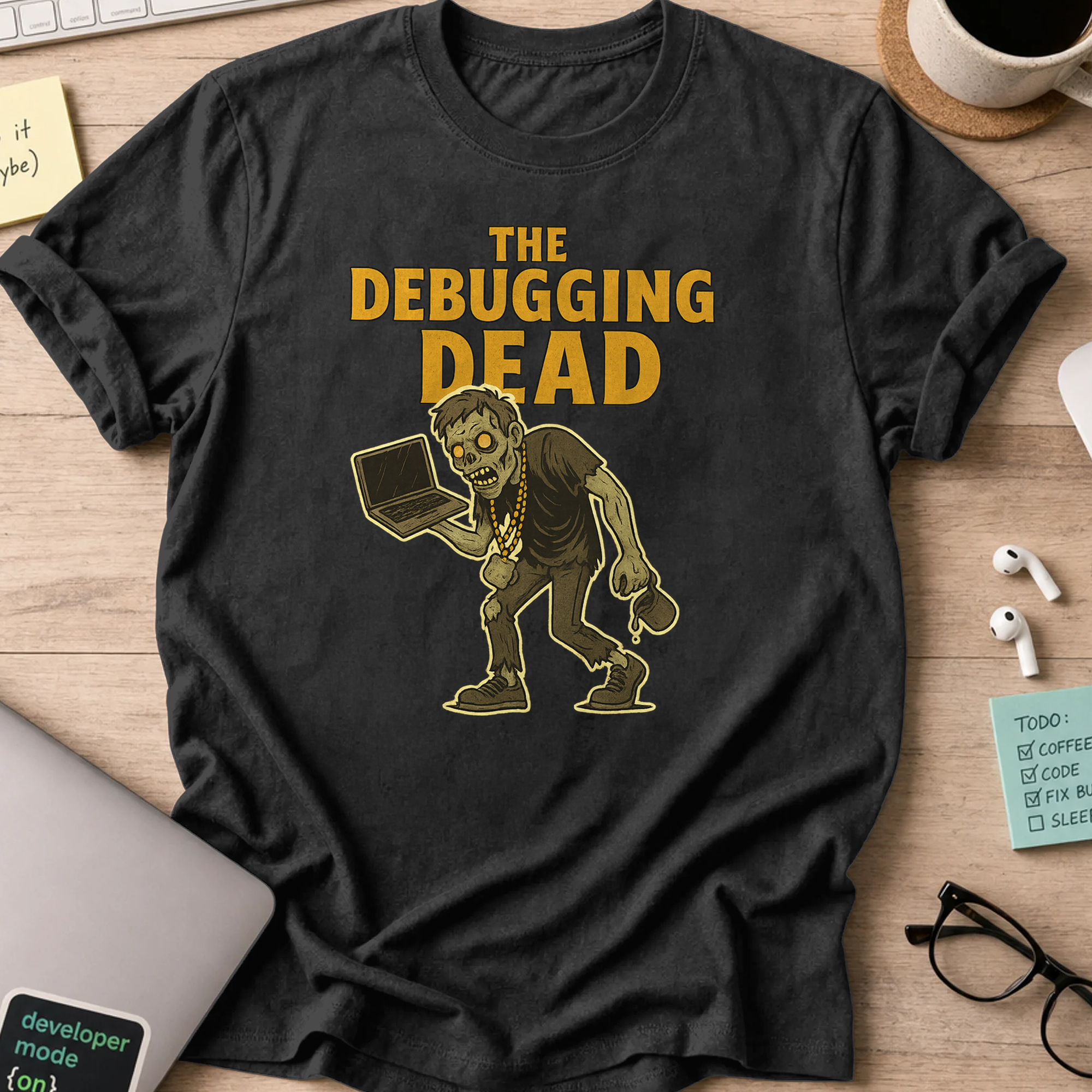 the debugging dead shirt - Black