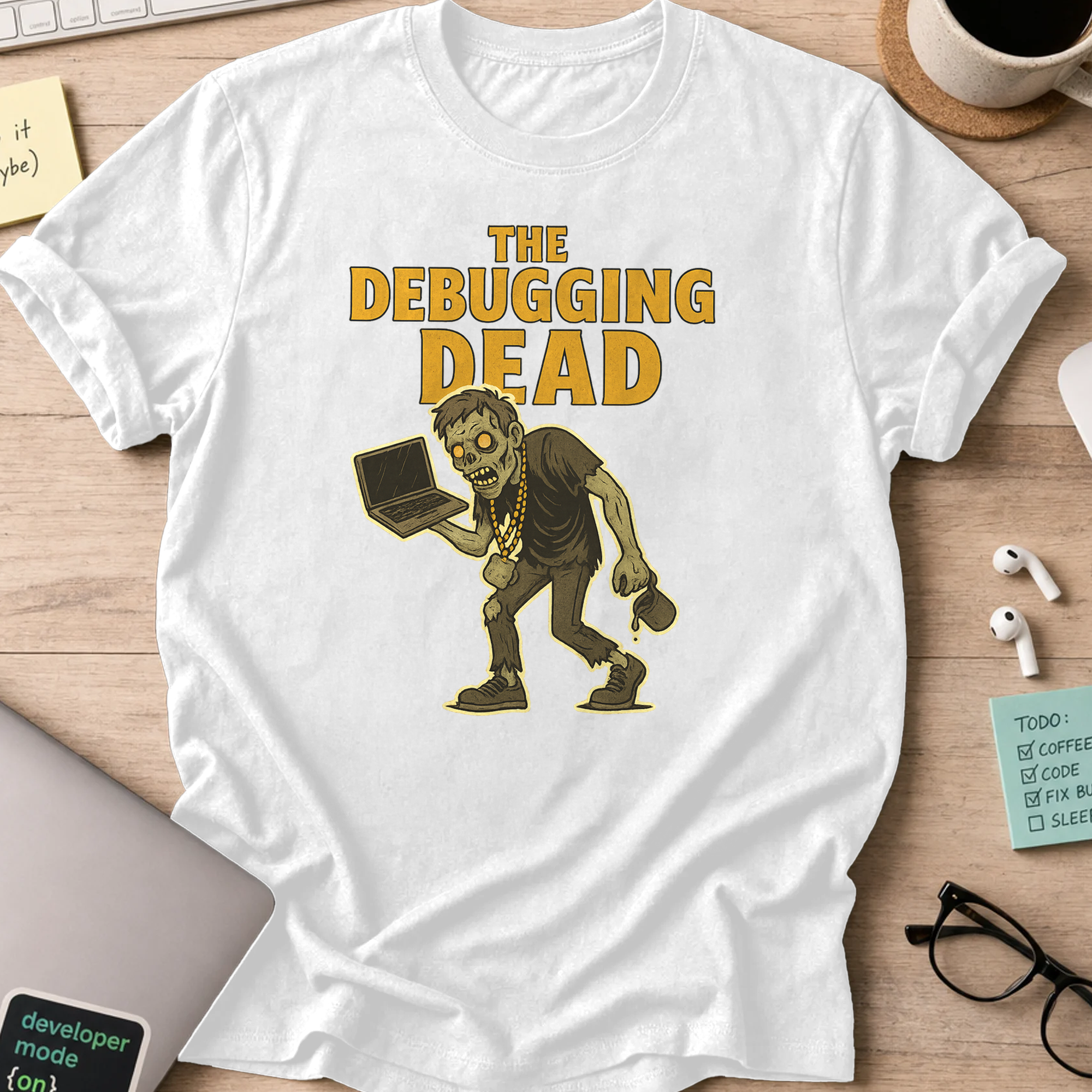 the debugging dead shirt - White