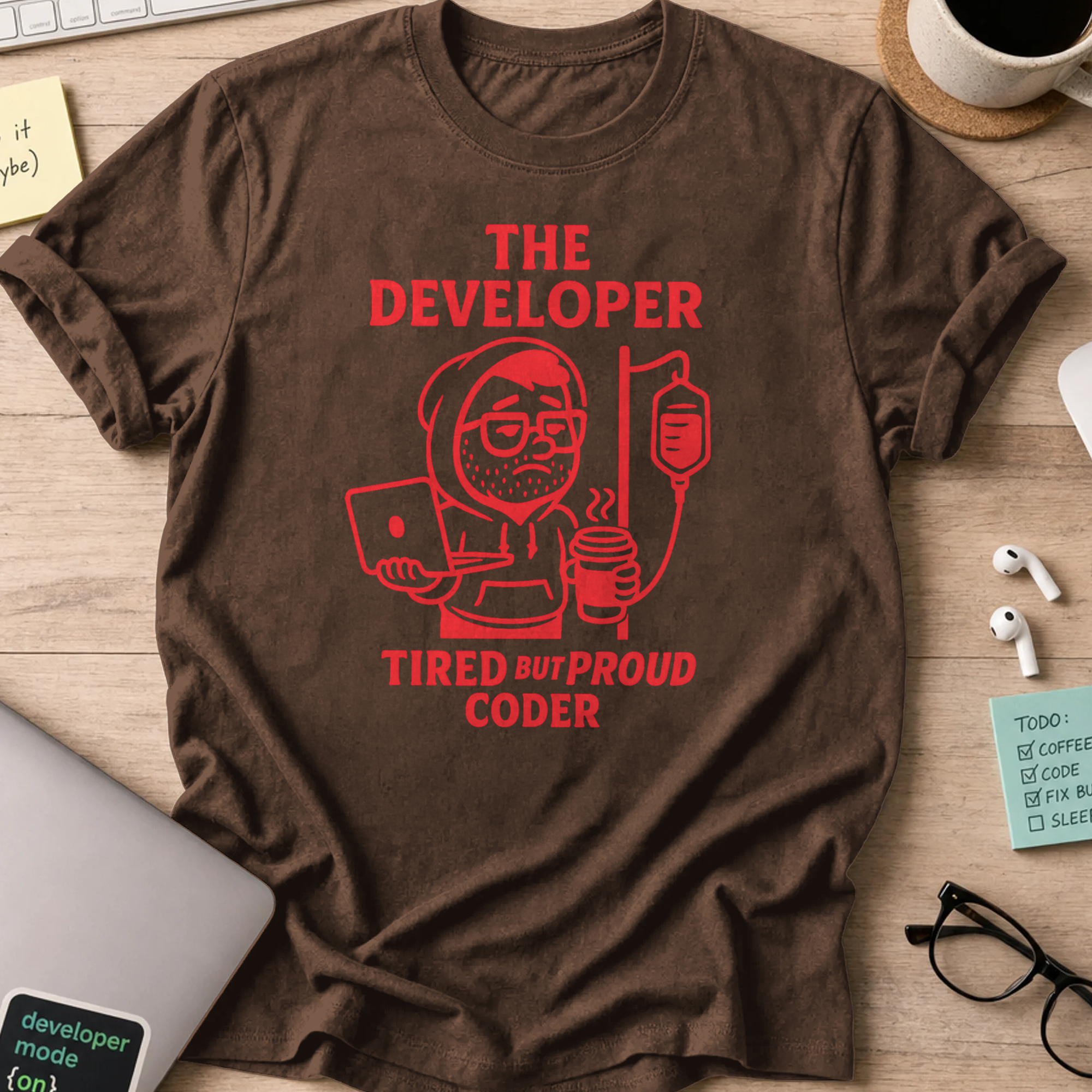 the developer shirt - Dark Chocolate