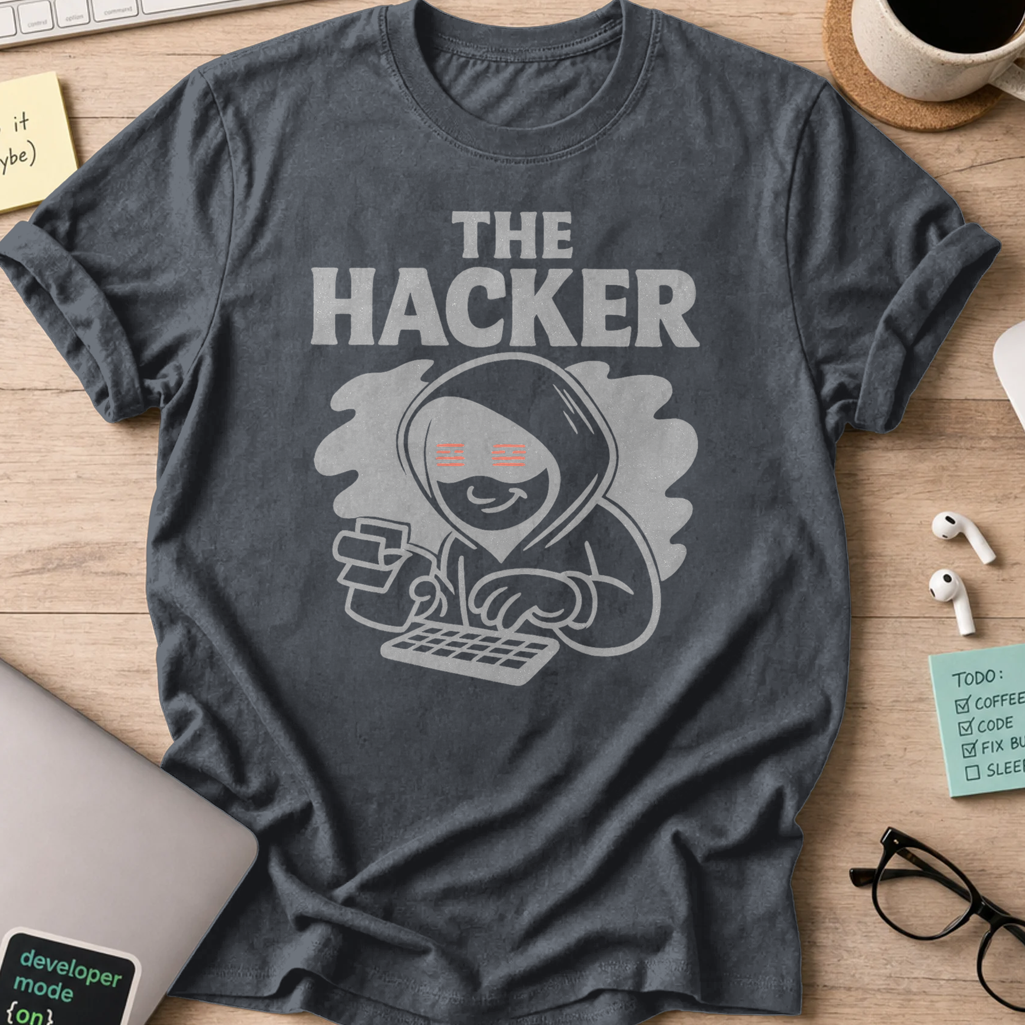 the hacker shirt - Dark Heather