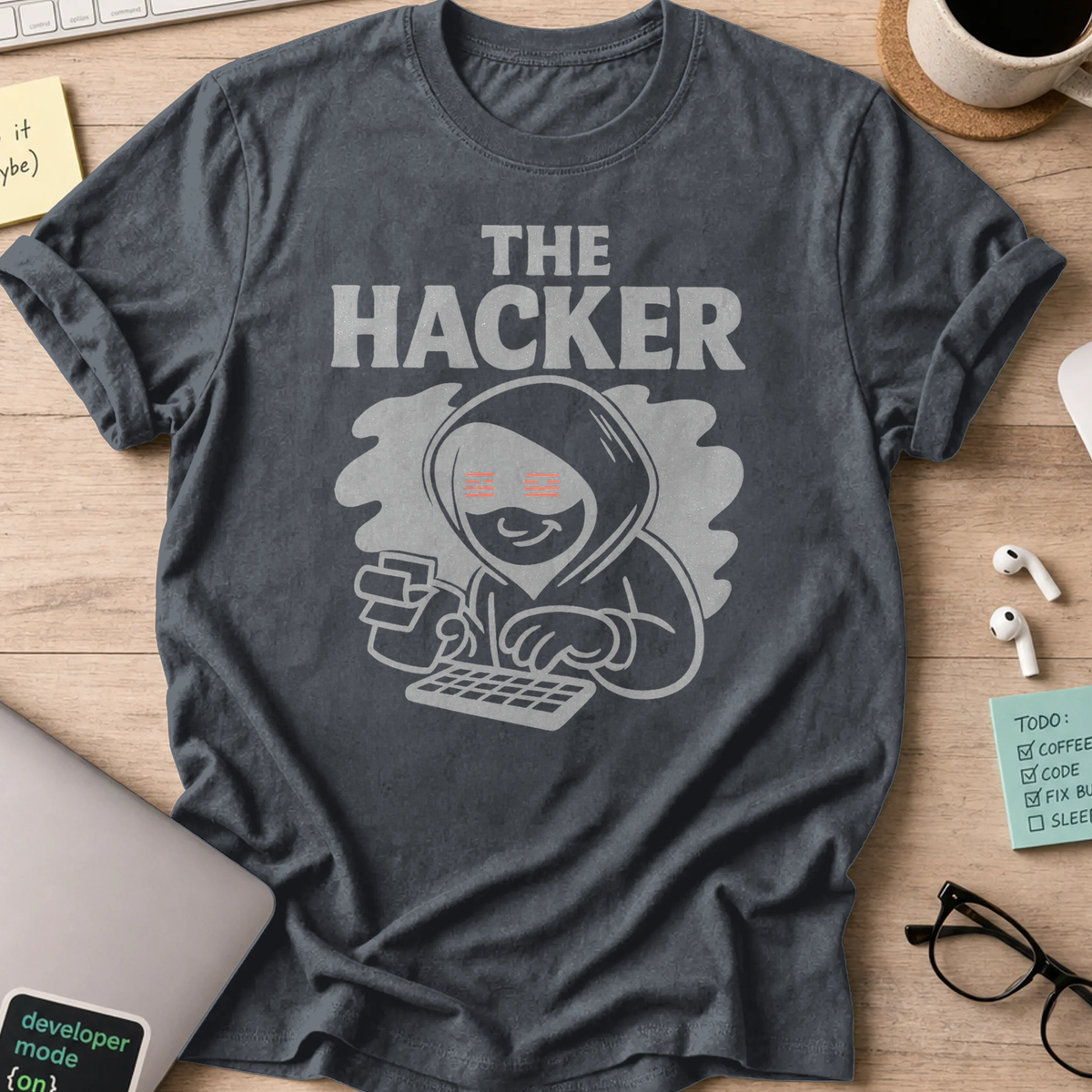 the hacker shirt - Dark Heather