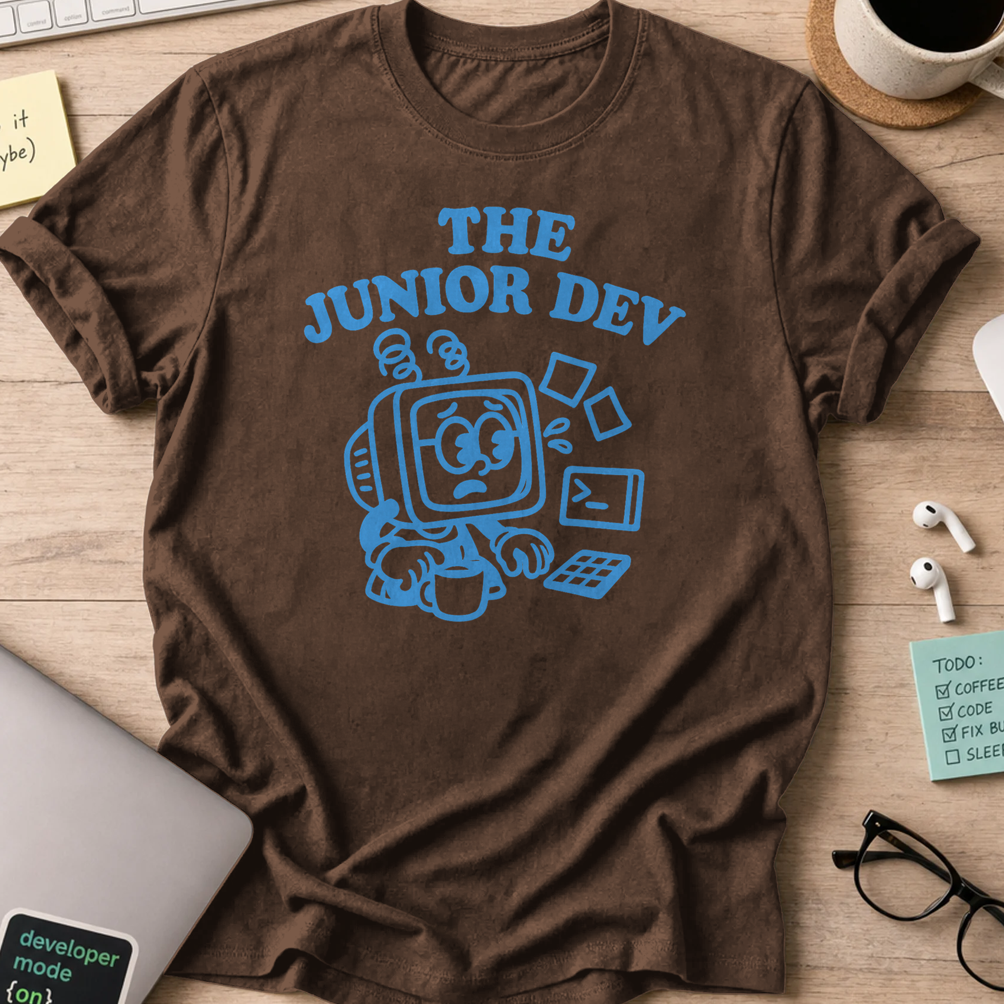 the junior dev shirt - Dark Chocolate