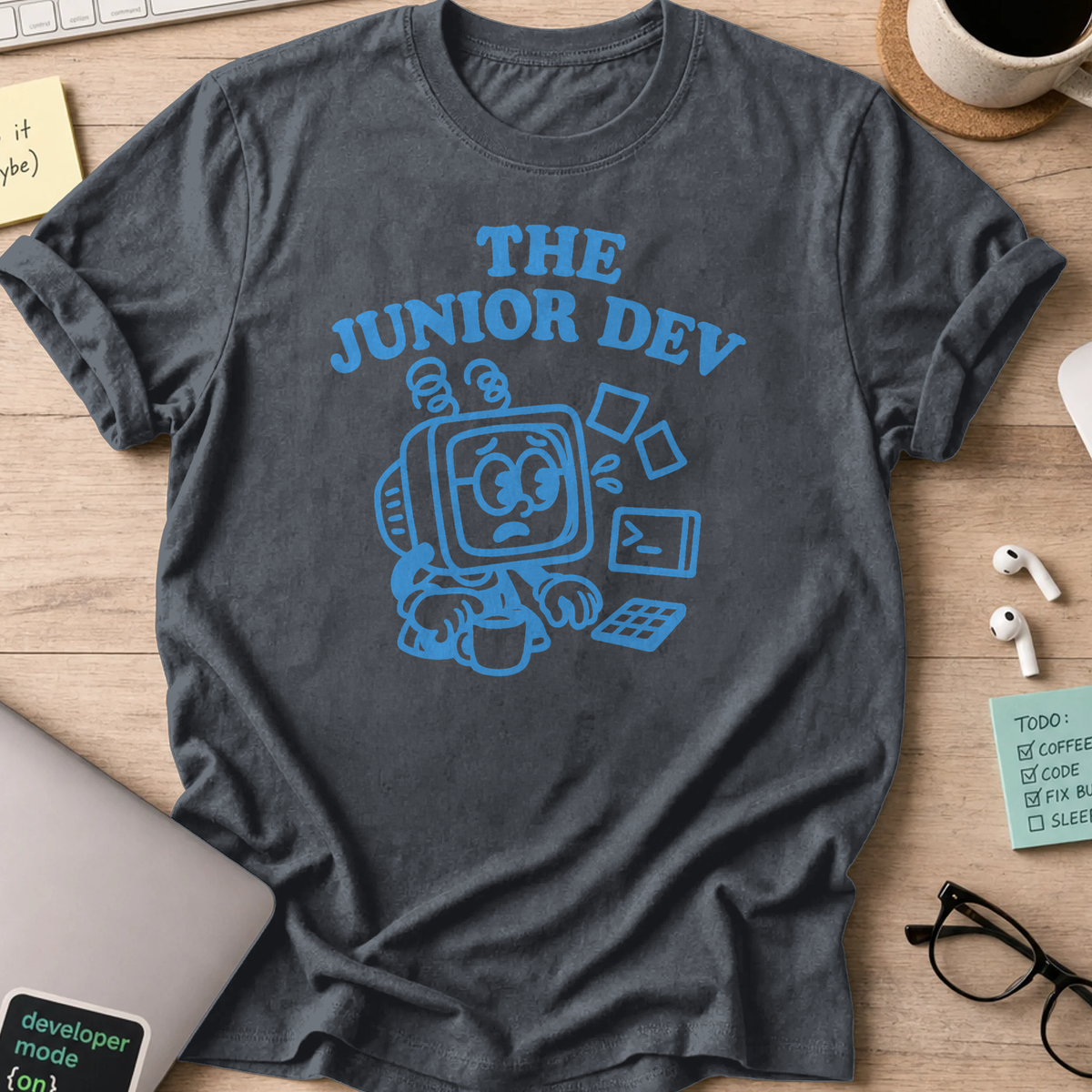 the junior dev shirt - Dark Heather
