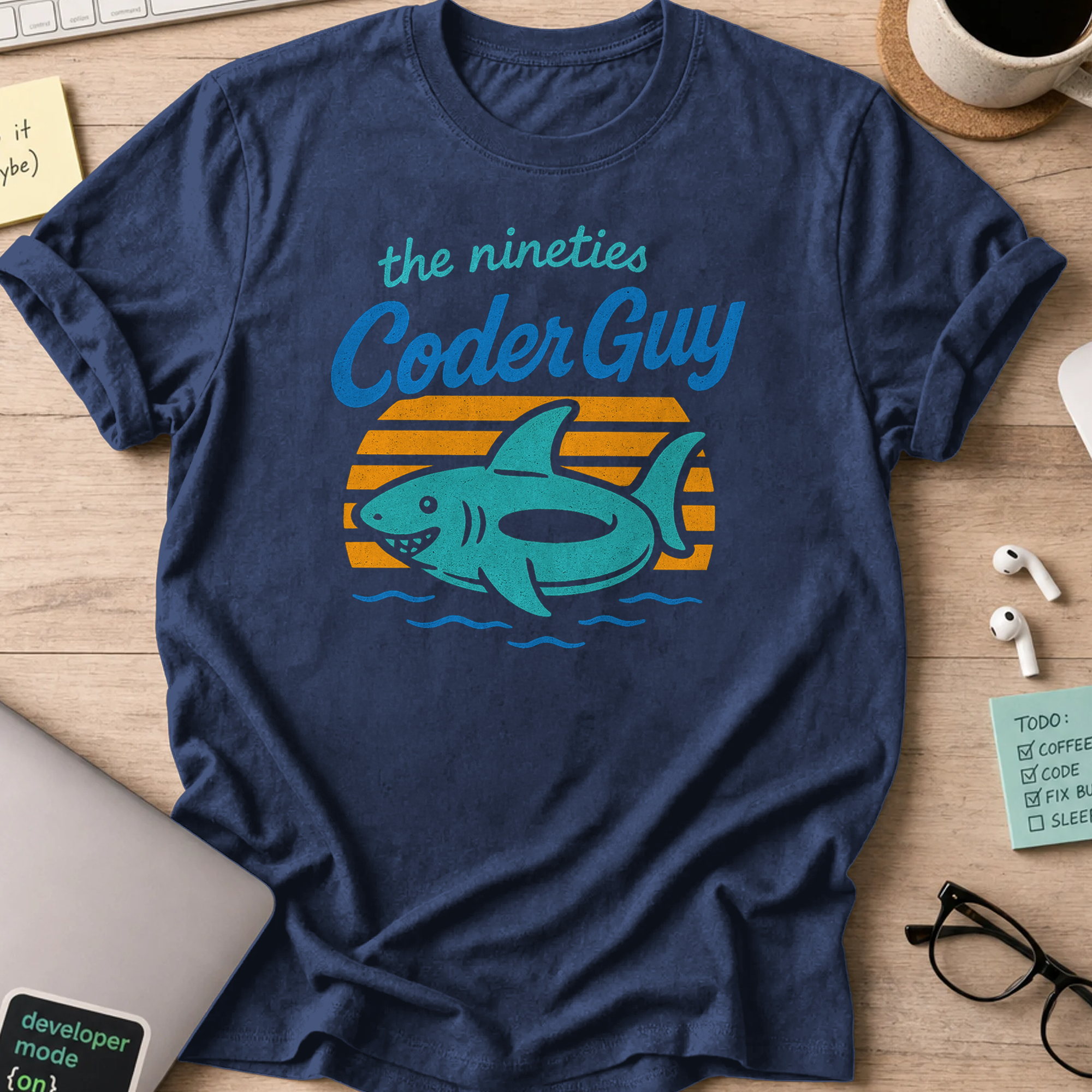 the nineties coder guy shirt - Navy