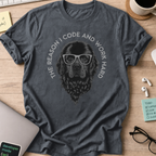 the reason i code dog shirt - Dark Heather