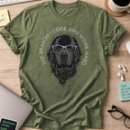 the reason i code dog shirt - Military Green