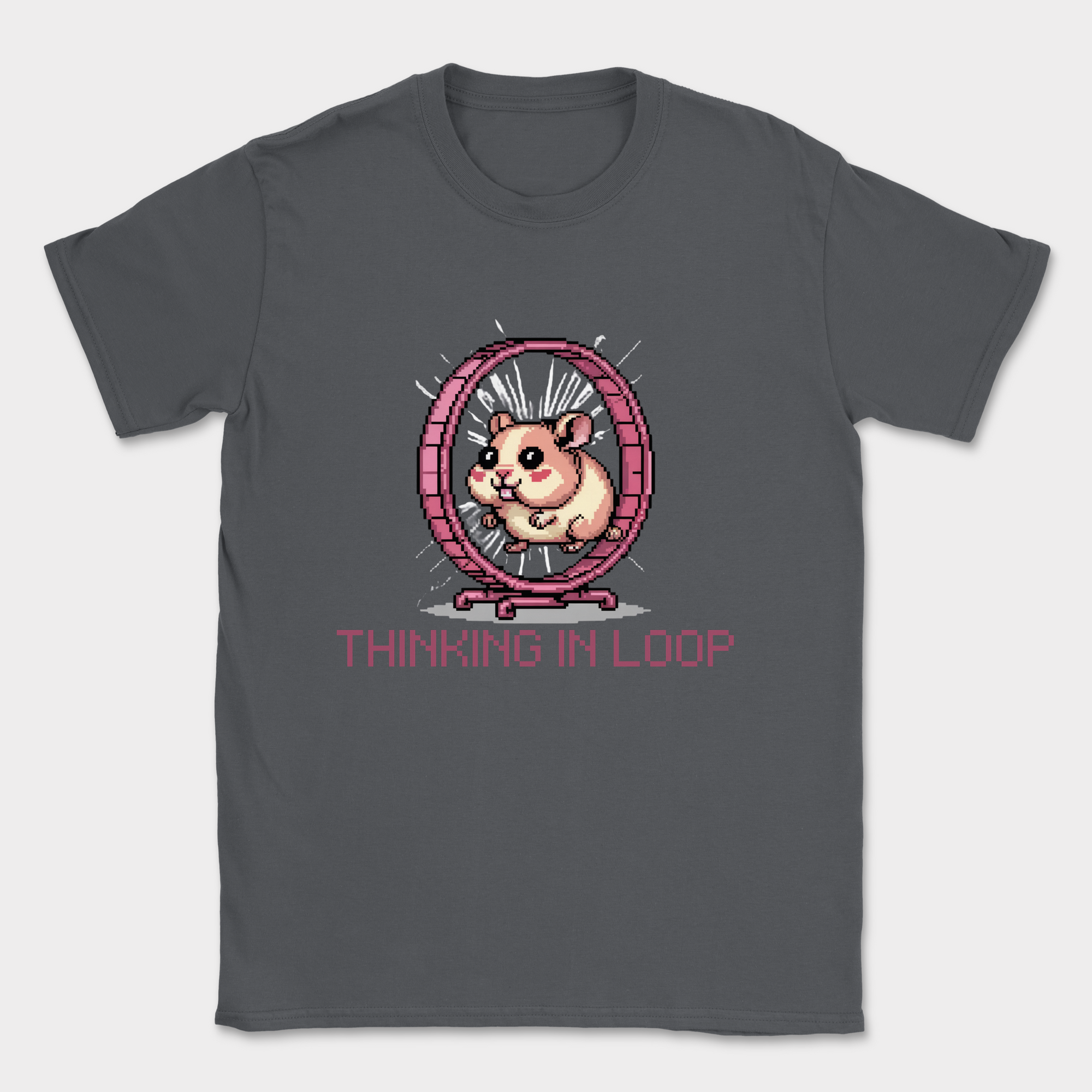Thinking in LOOP shirt — Dark Heather Grey