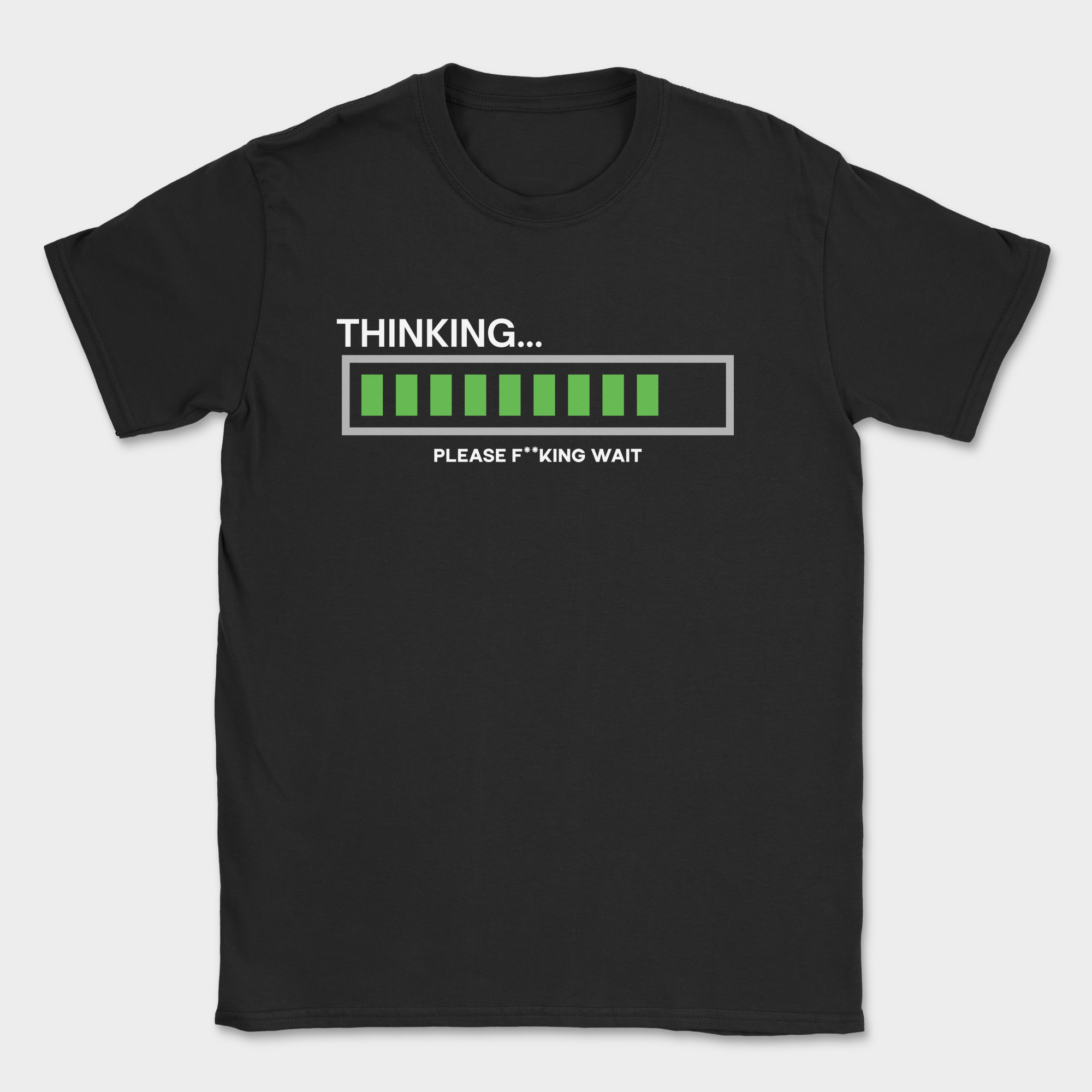 Thinking... Please wait shirt — Black