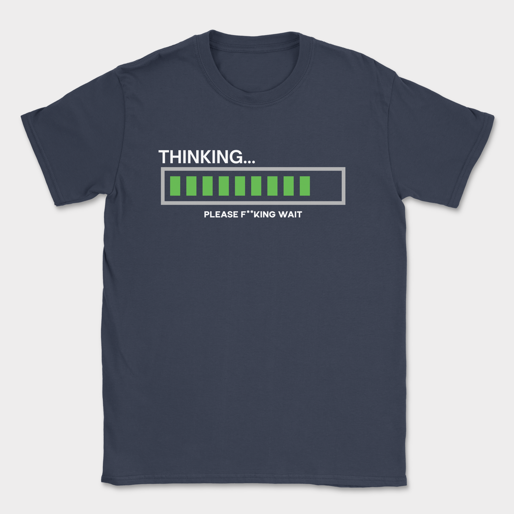Thinking... Please wait shirt — Navy