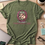Military Green programmer shirt printed with "Thinking in LOOP", a funny developer t-shirt and coding gift for software engineers and coders.