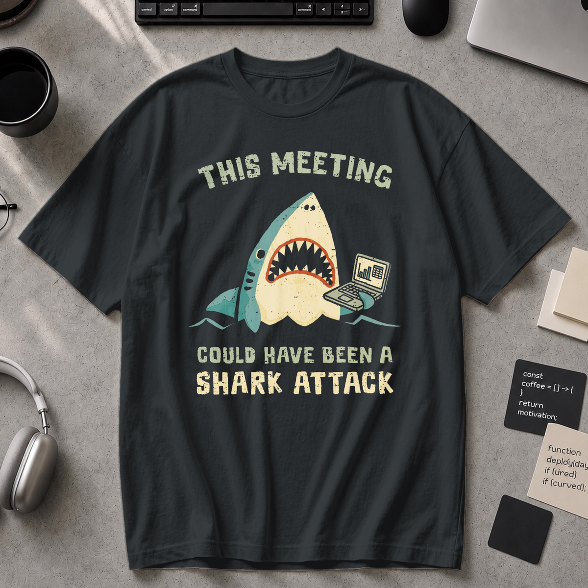 This Meeting Could Have Been A Shark Attack Premium Shirt - Black