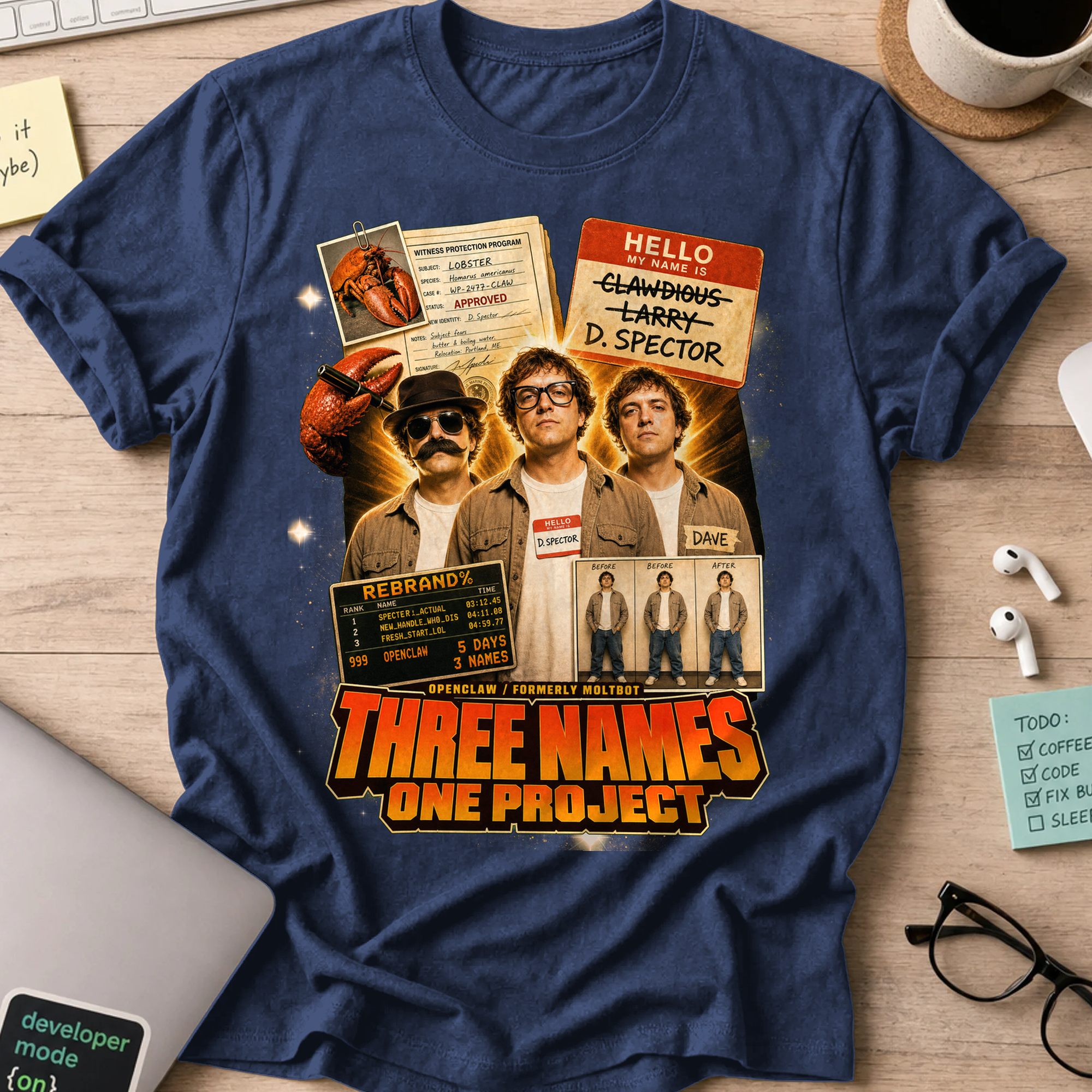 Three Names One Project Shirt - Navy