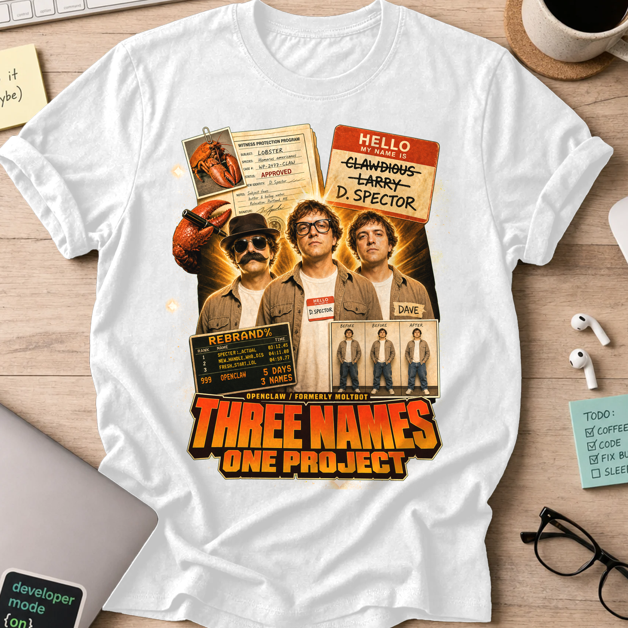 Three Names One Project Shirt - White