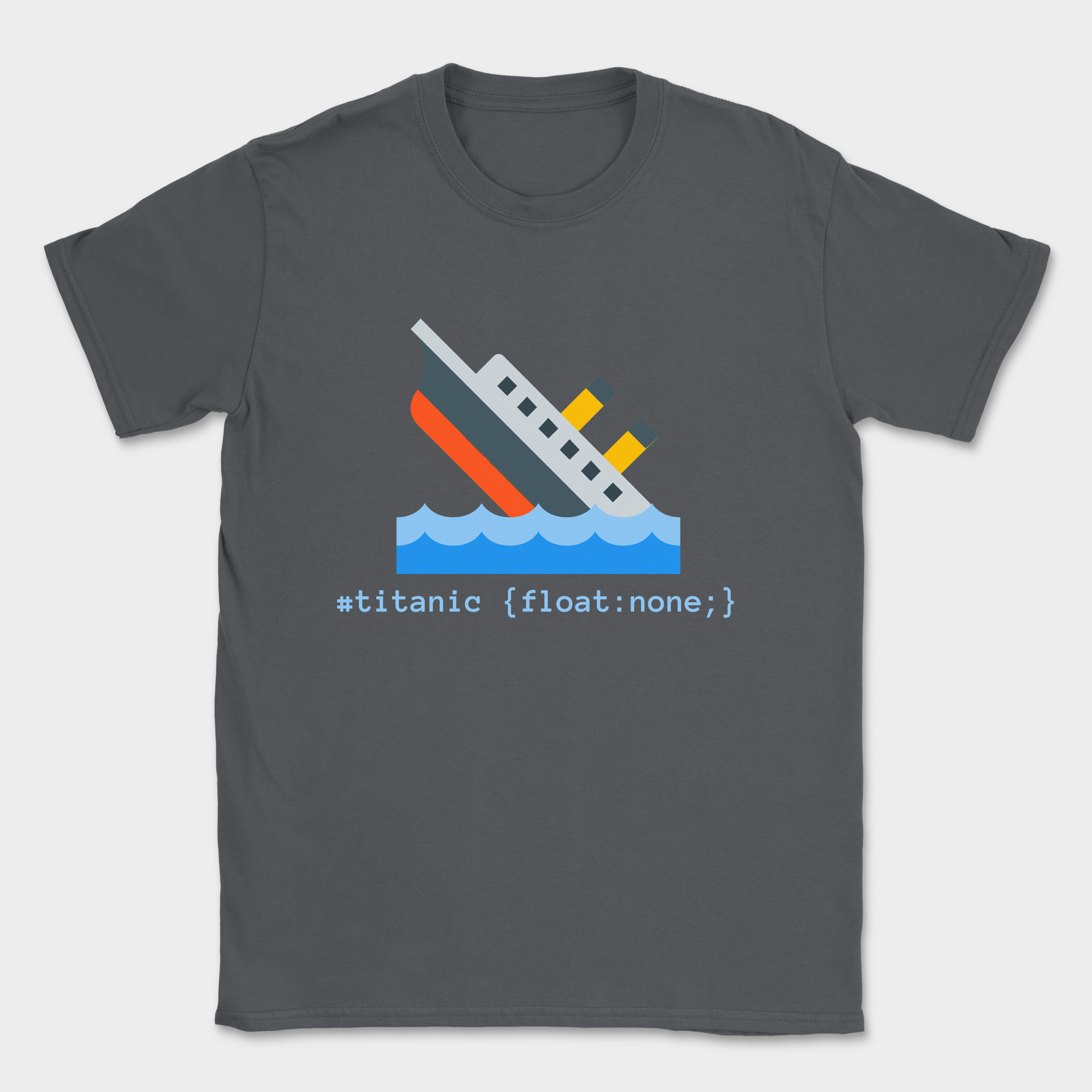 #titanic shirt — Dark Heather Grey