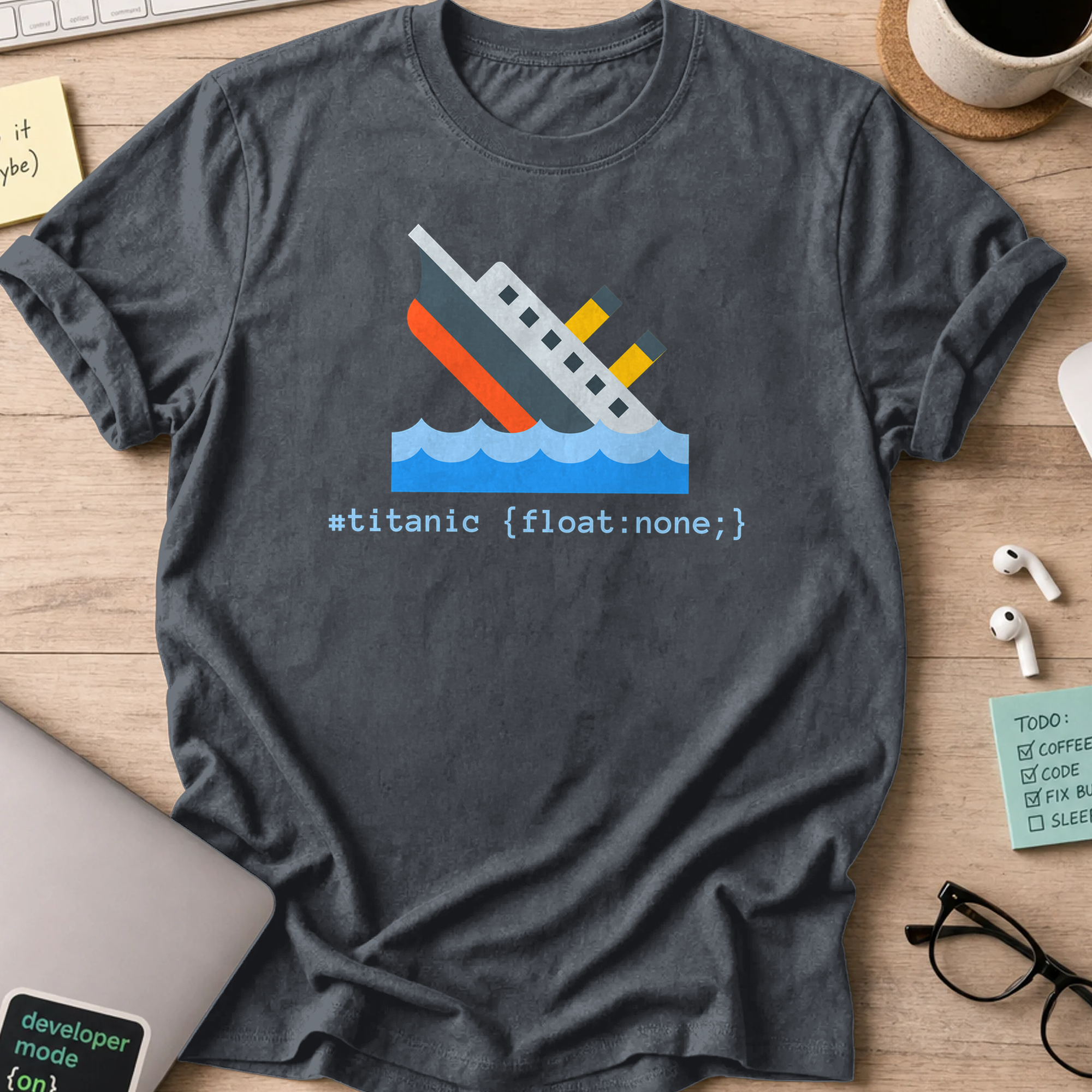 #titanic shirt - Dark Heather