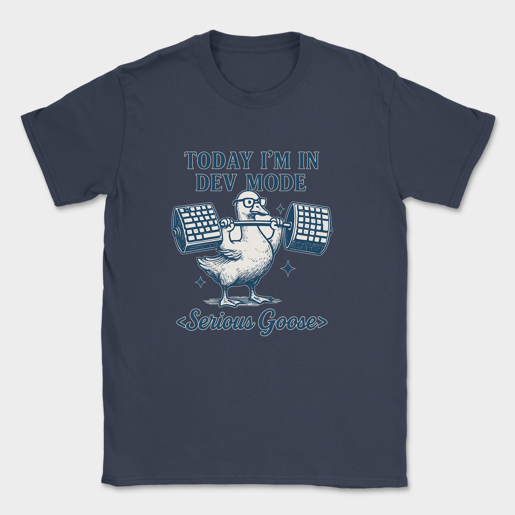 today im in dev mode goose shirt — Navy