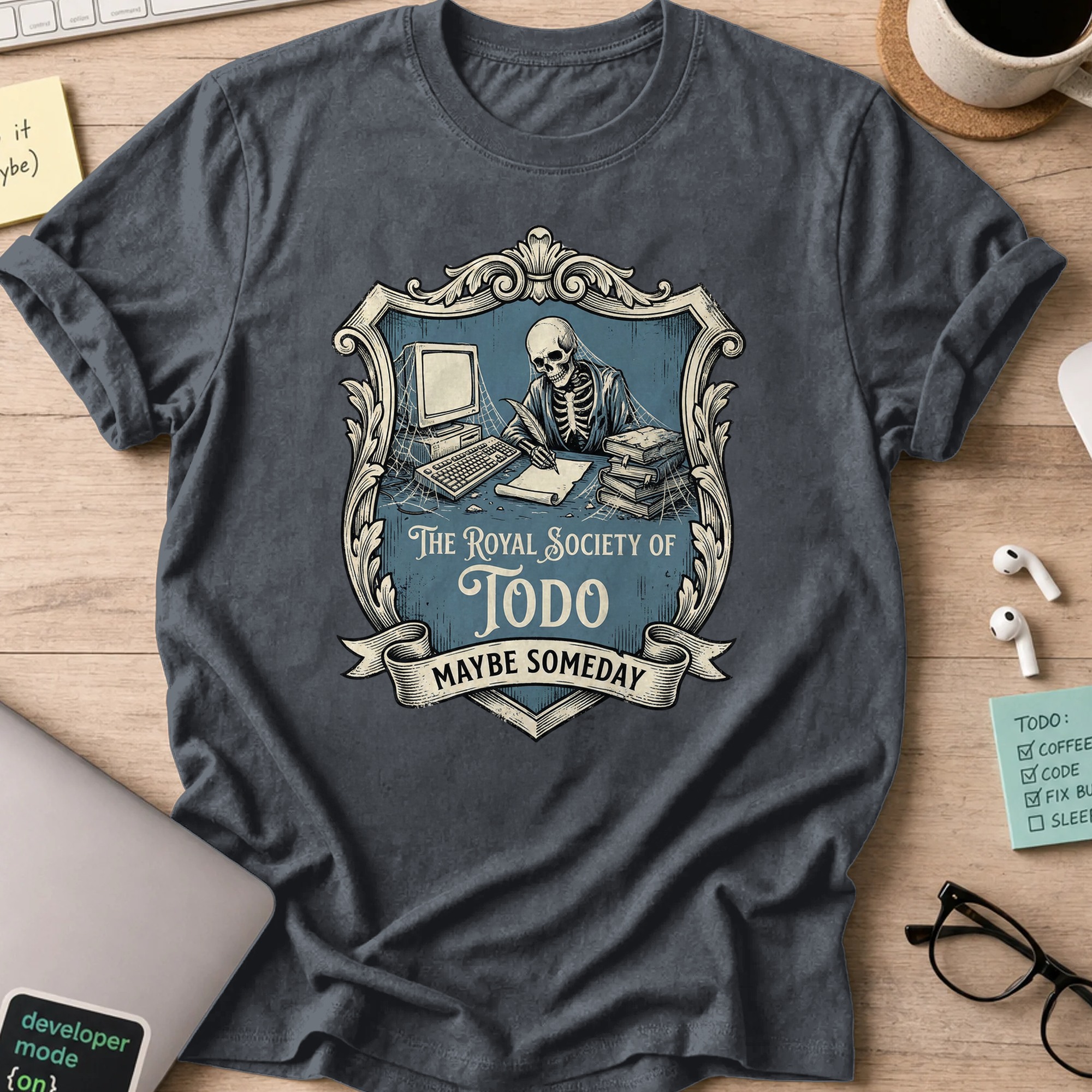 To do society shirt - Dark Heather