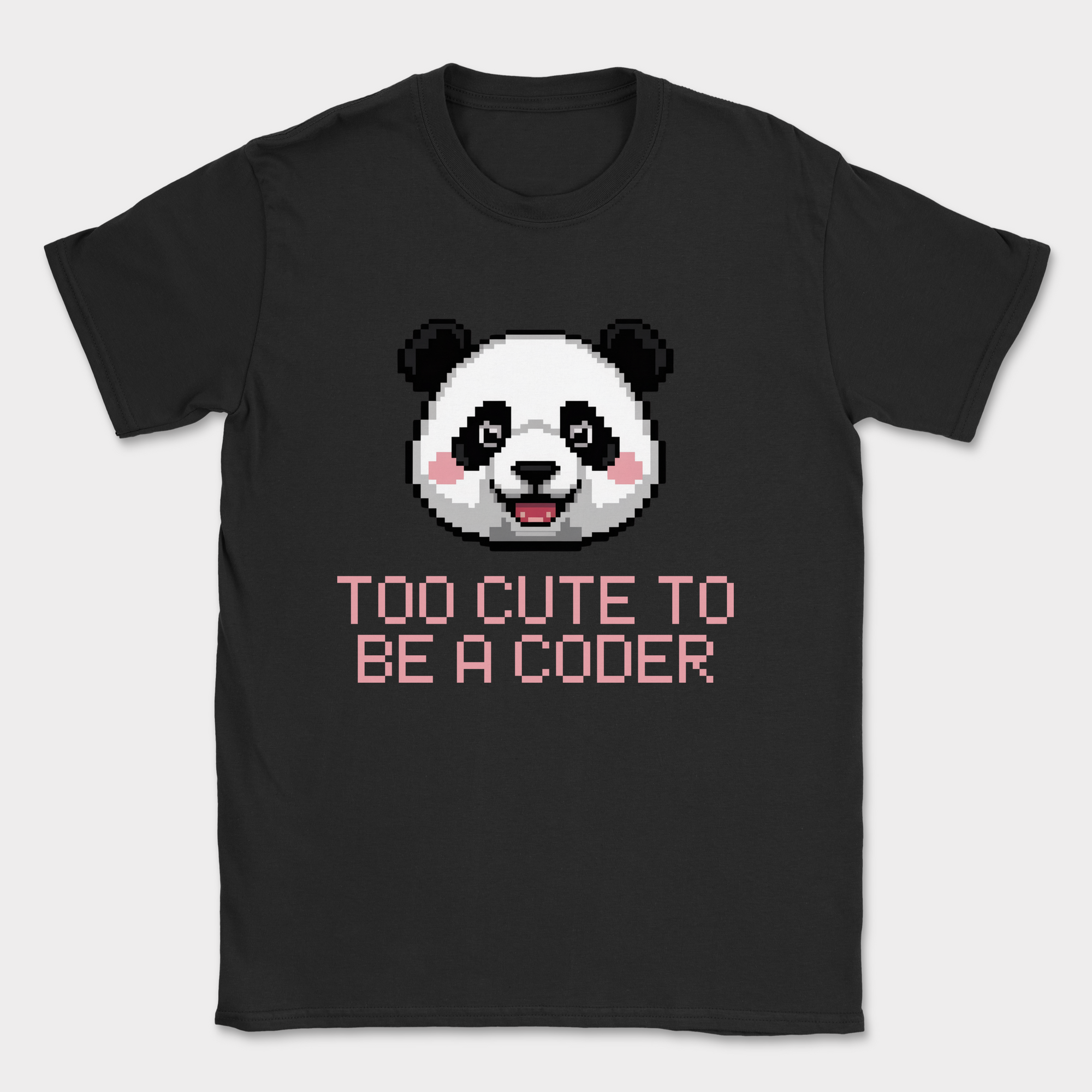 too cute to be a coder shirt — Black