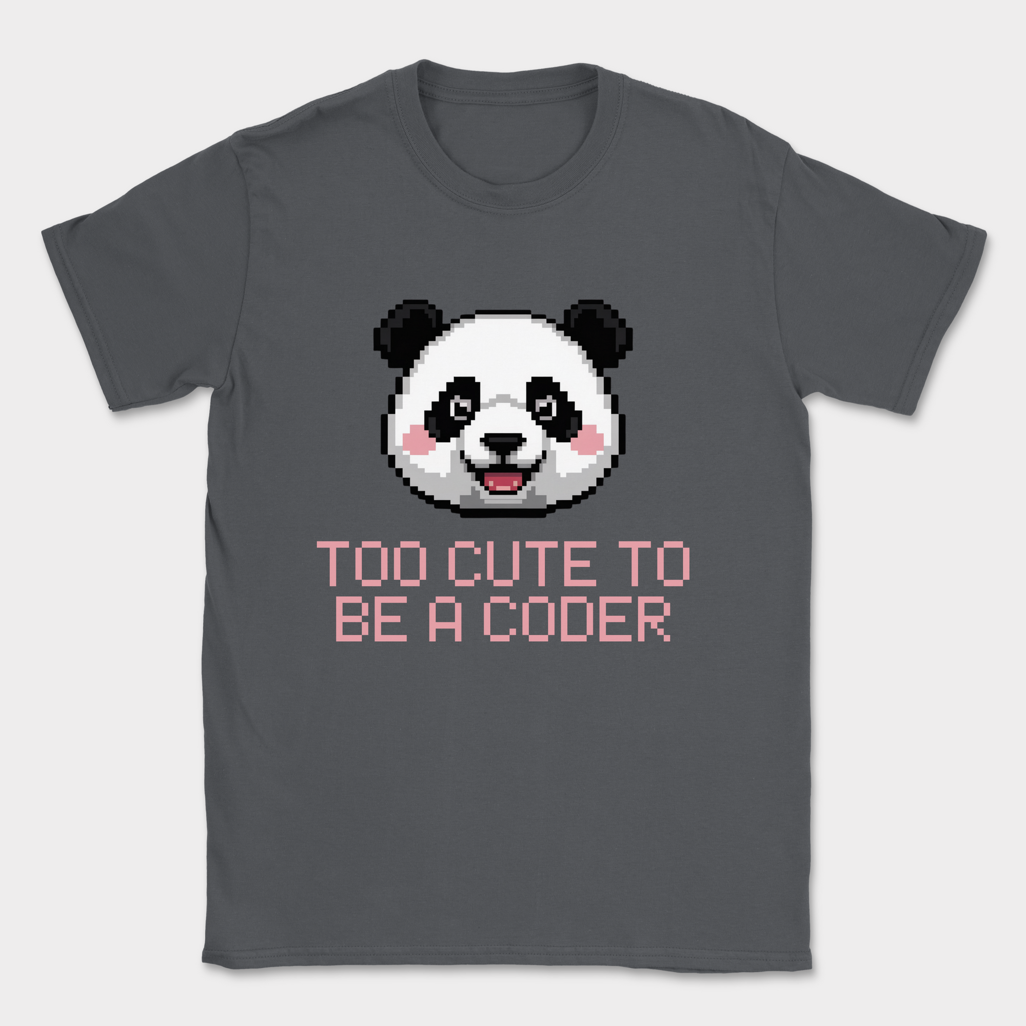 too cute to be a coder shirt — Dark Heather Grey