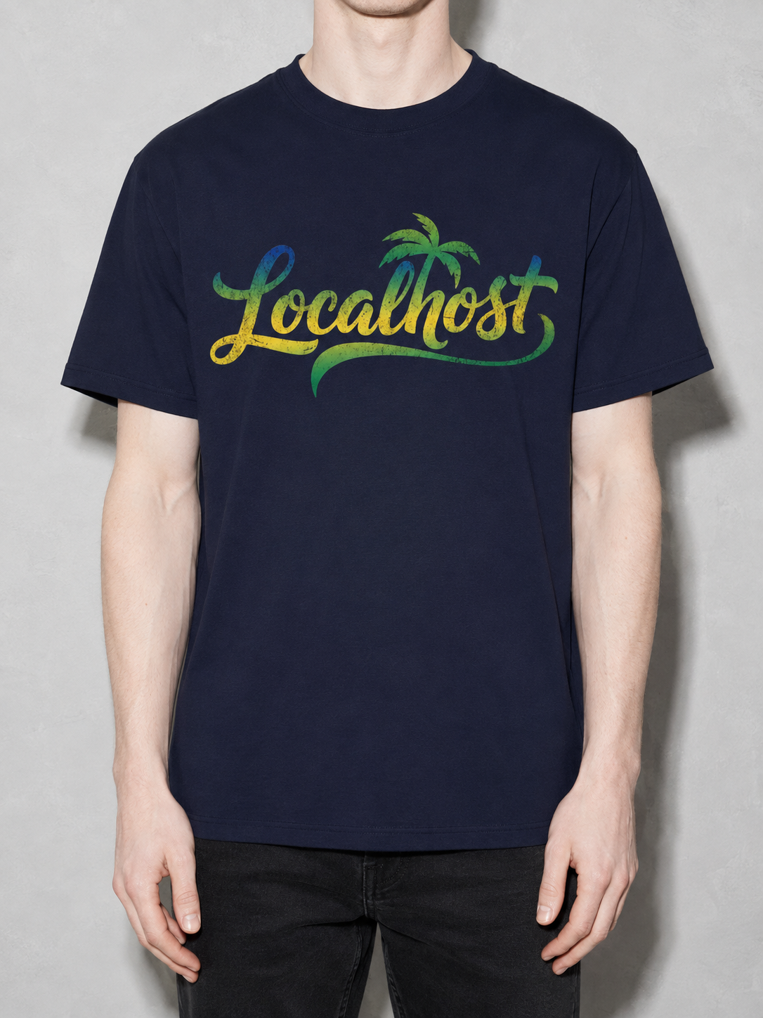localhost tropical text — True Navy detail