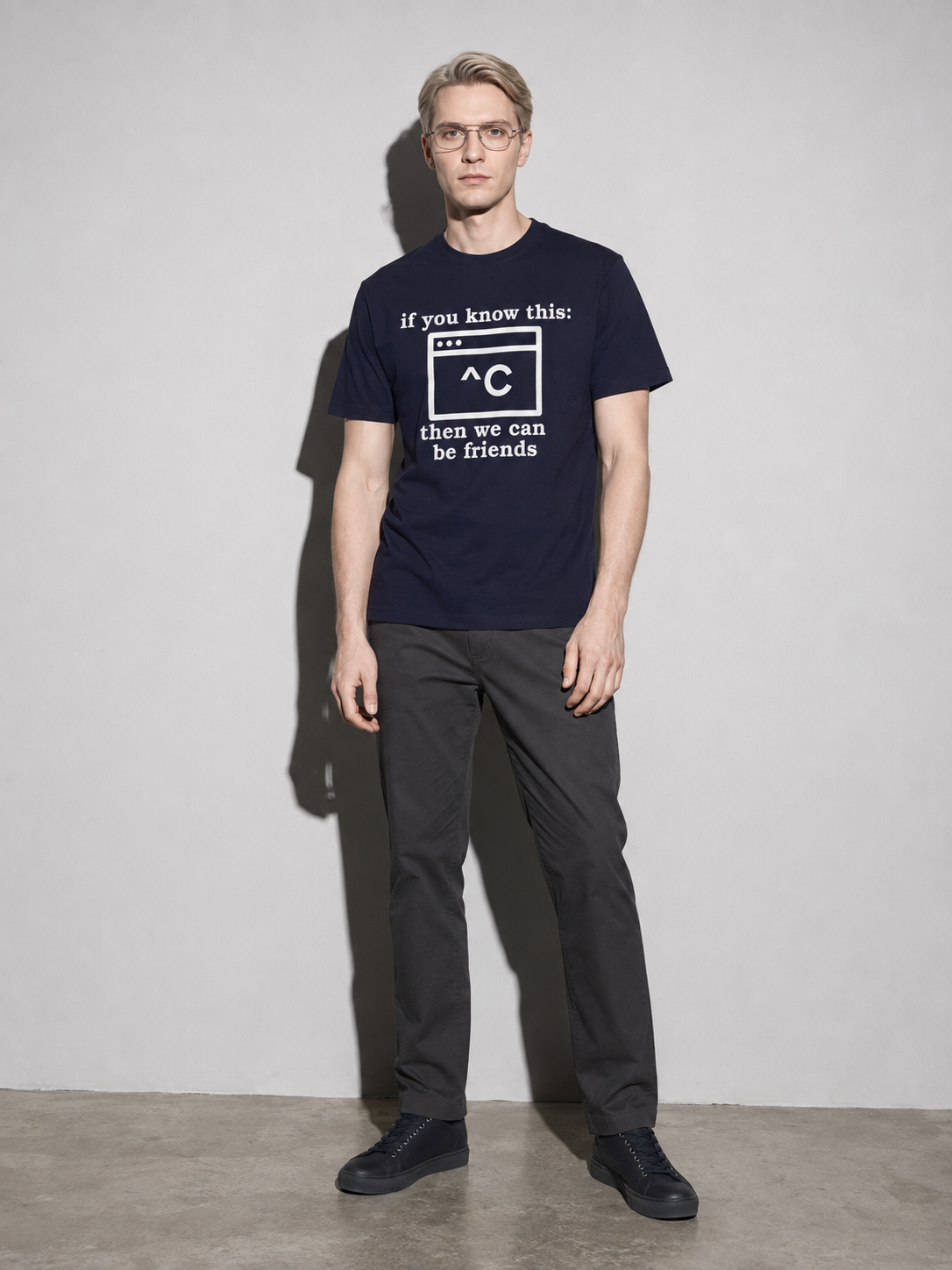 ^c Graphic IT Nerd T-Shirt — True Navy full