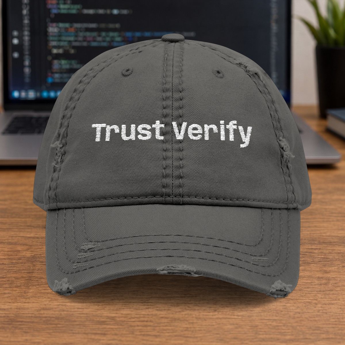 Trust Verify Embroidered Cap