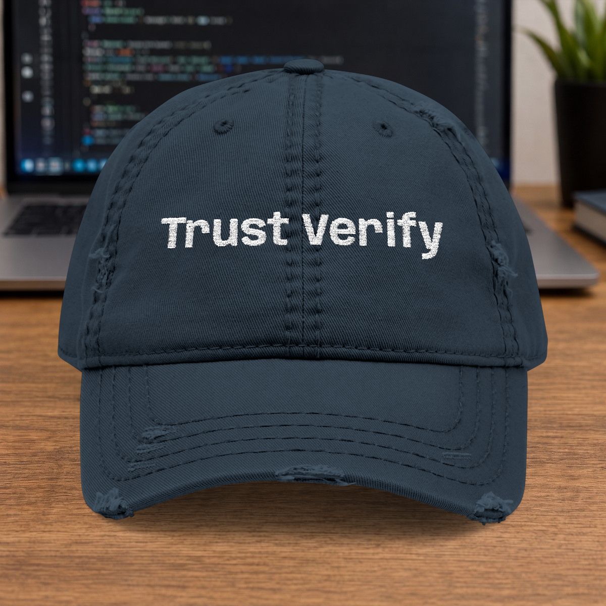 Trust Verify Embroidered Cap