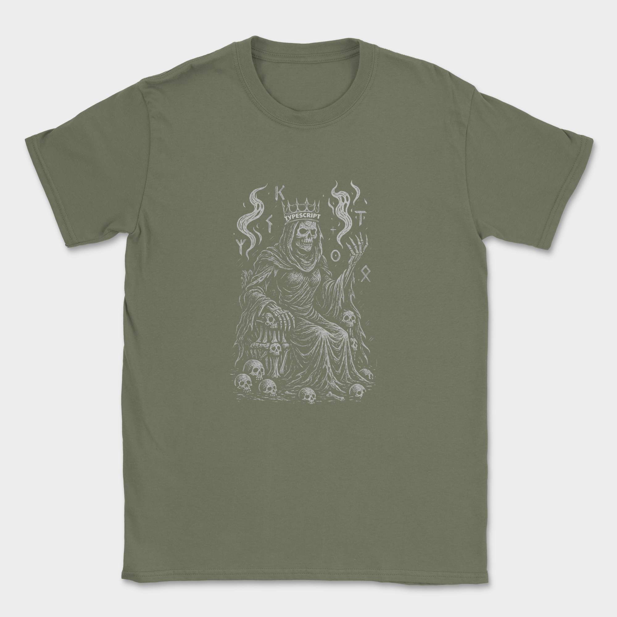 typescript skeleton shirt — Military Green