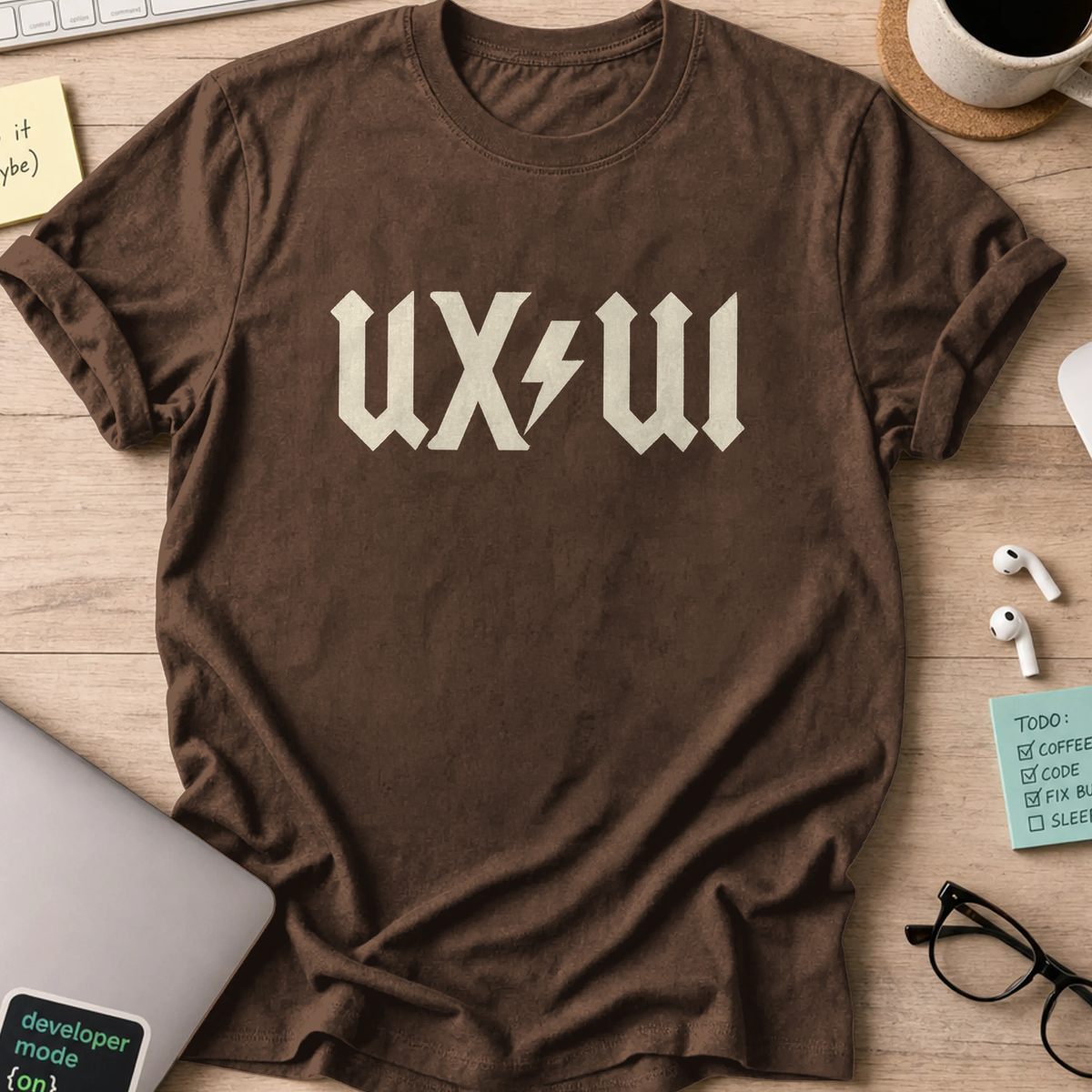 ui ux shirt - Dark Chocolate