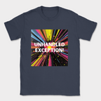 unhandled exception shirt — Navy