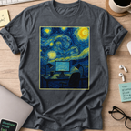 van gogh desk shirt - Dark Heather