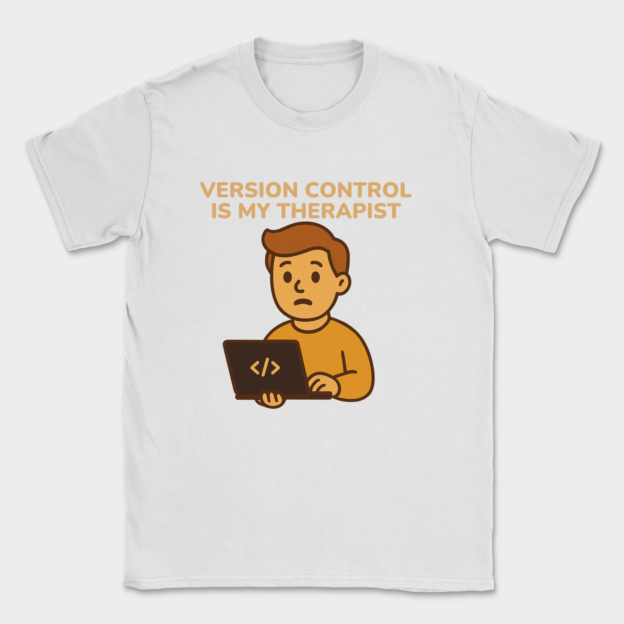 version control is my therapist shirt — White