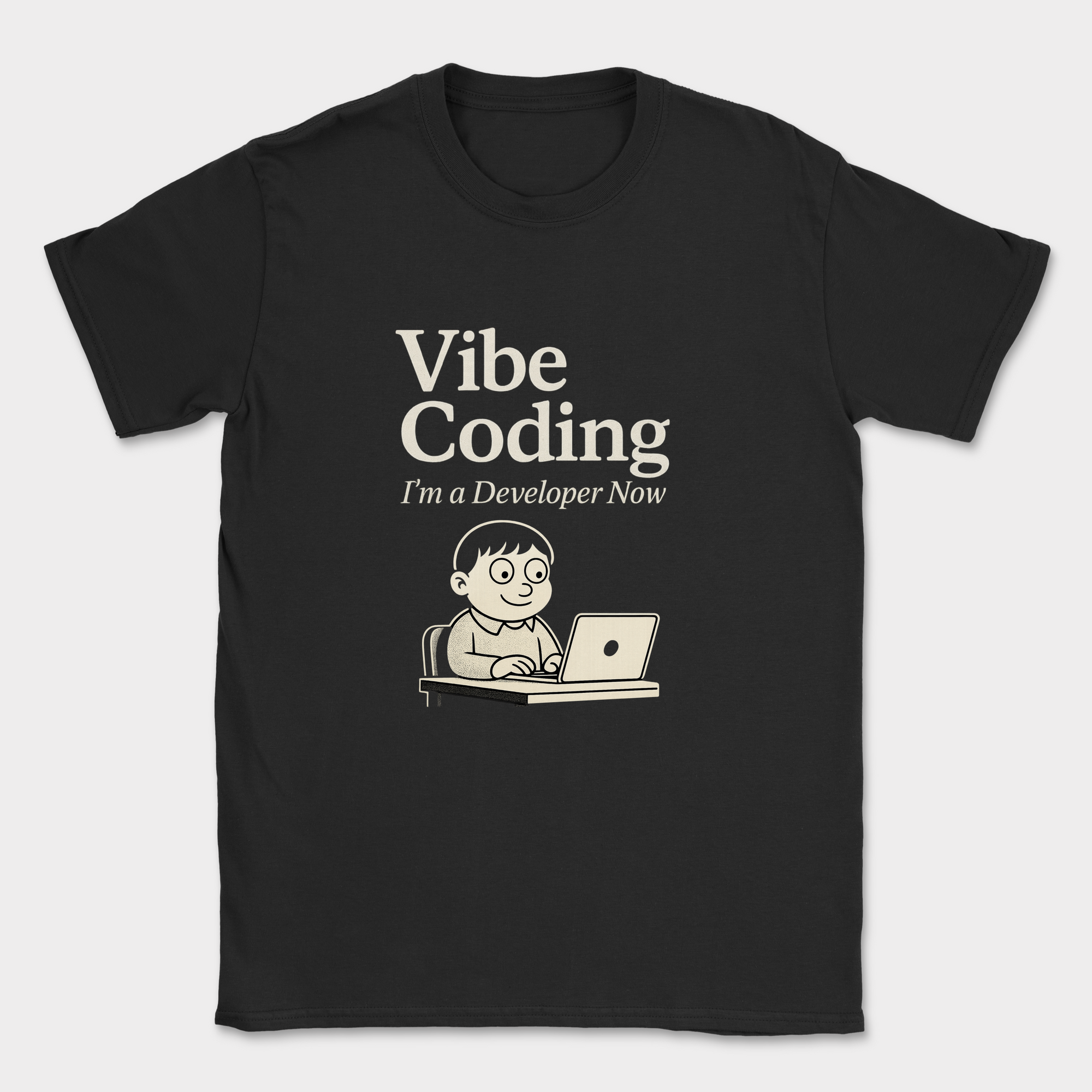 vibe coding shirt — Black