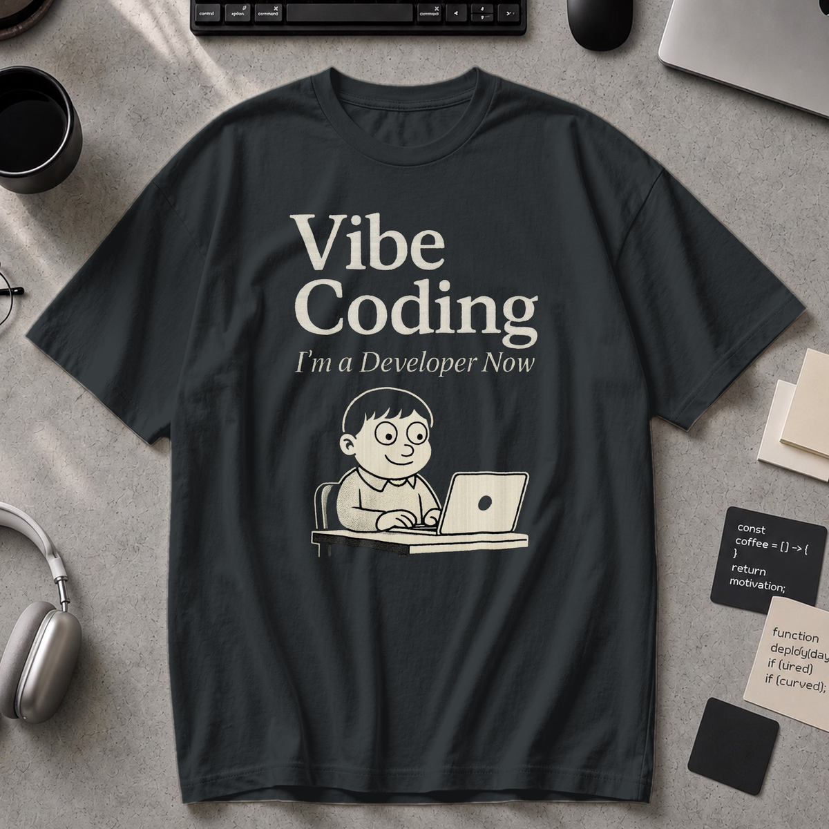 vibe coding Premium Shirt - Black
