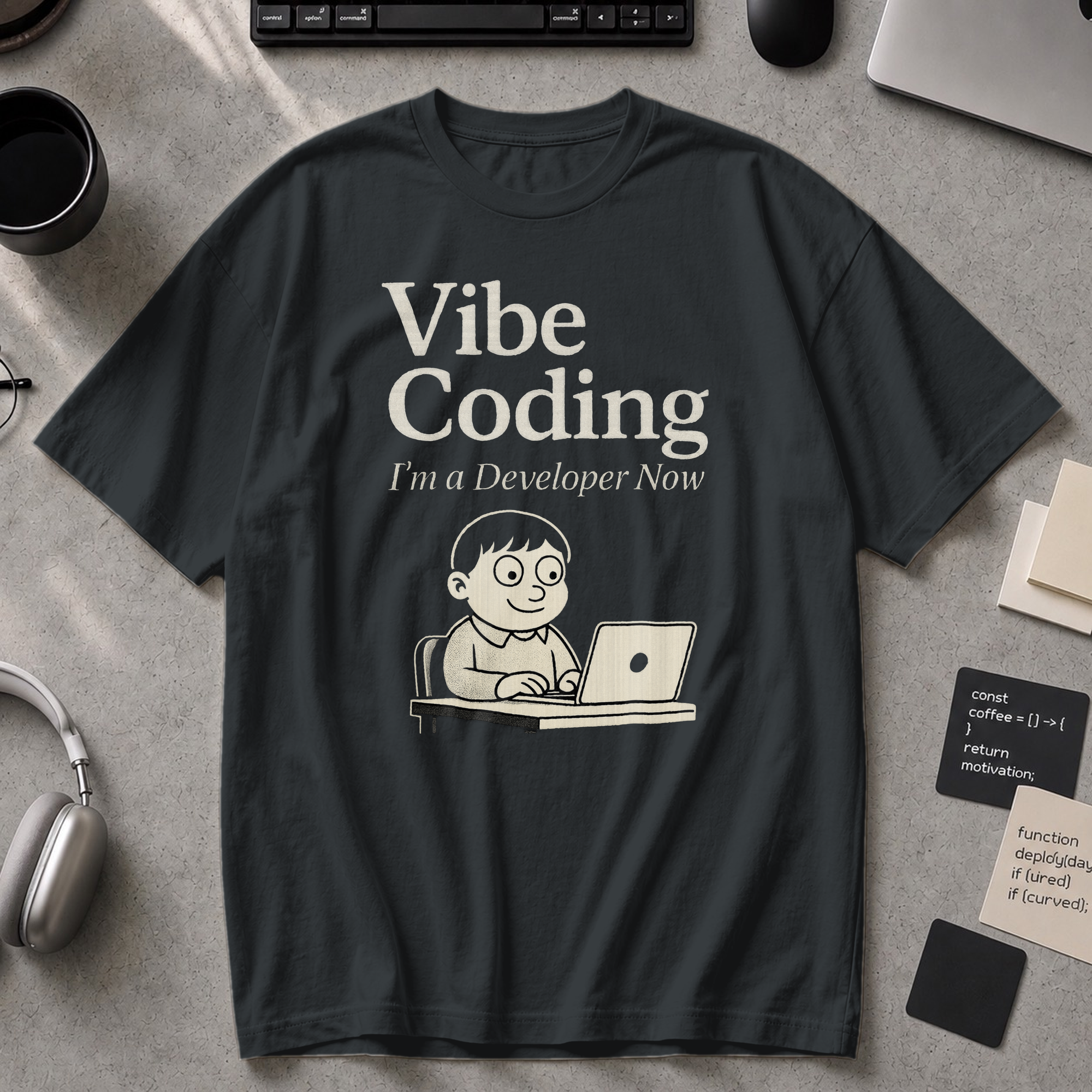 vibe coding Premium Shirt - Black
