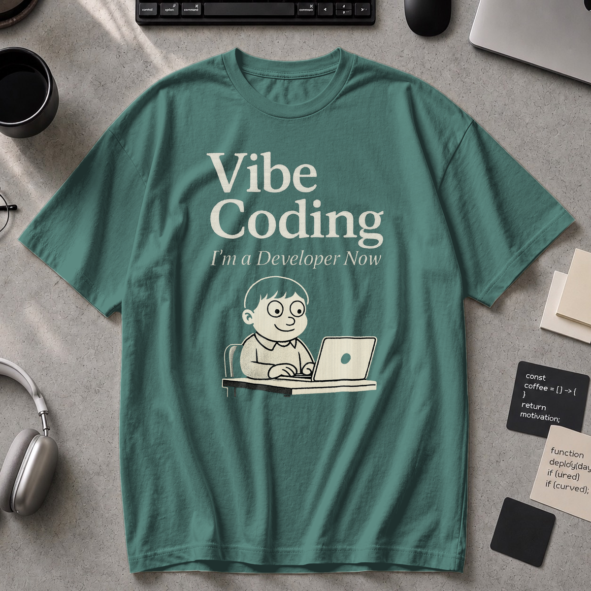 vibe coding Premium Shirt - Blue Spruce