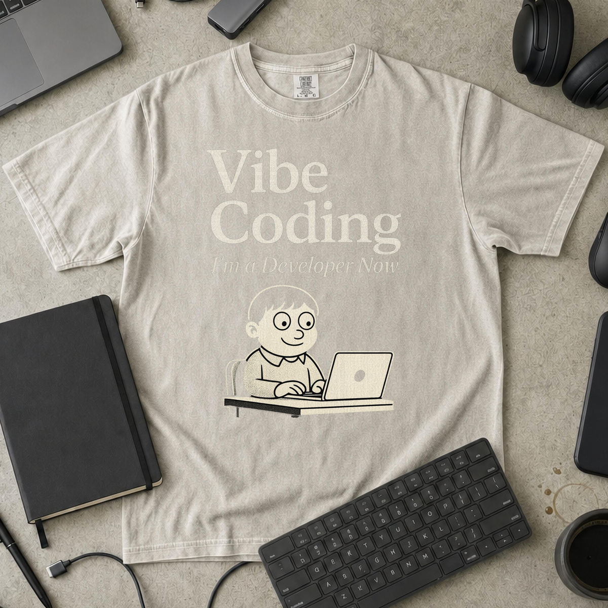 vibe coding Premium Shirt — ivory Premium Shirt mock-up