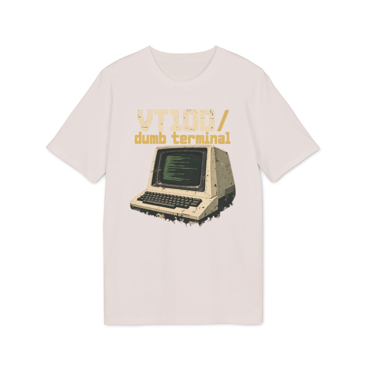 VT100 Dumb Terminal Shirt — Vintage White — EU Creator 2.0 front mockup