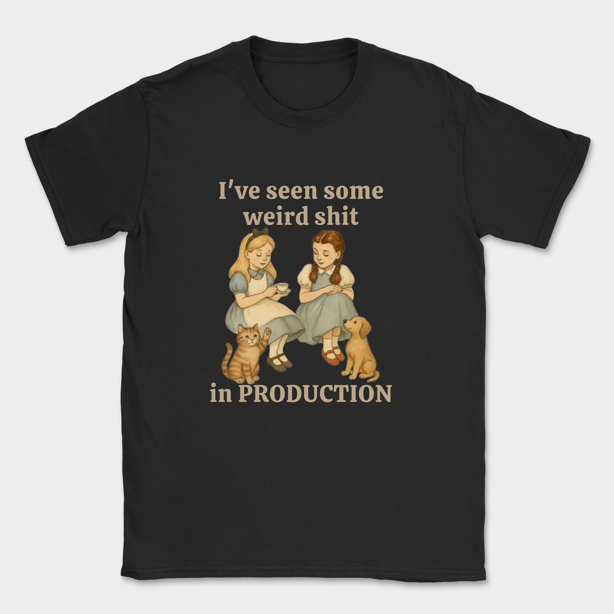 weird shit in production shirt — Black