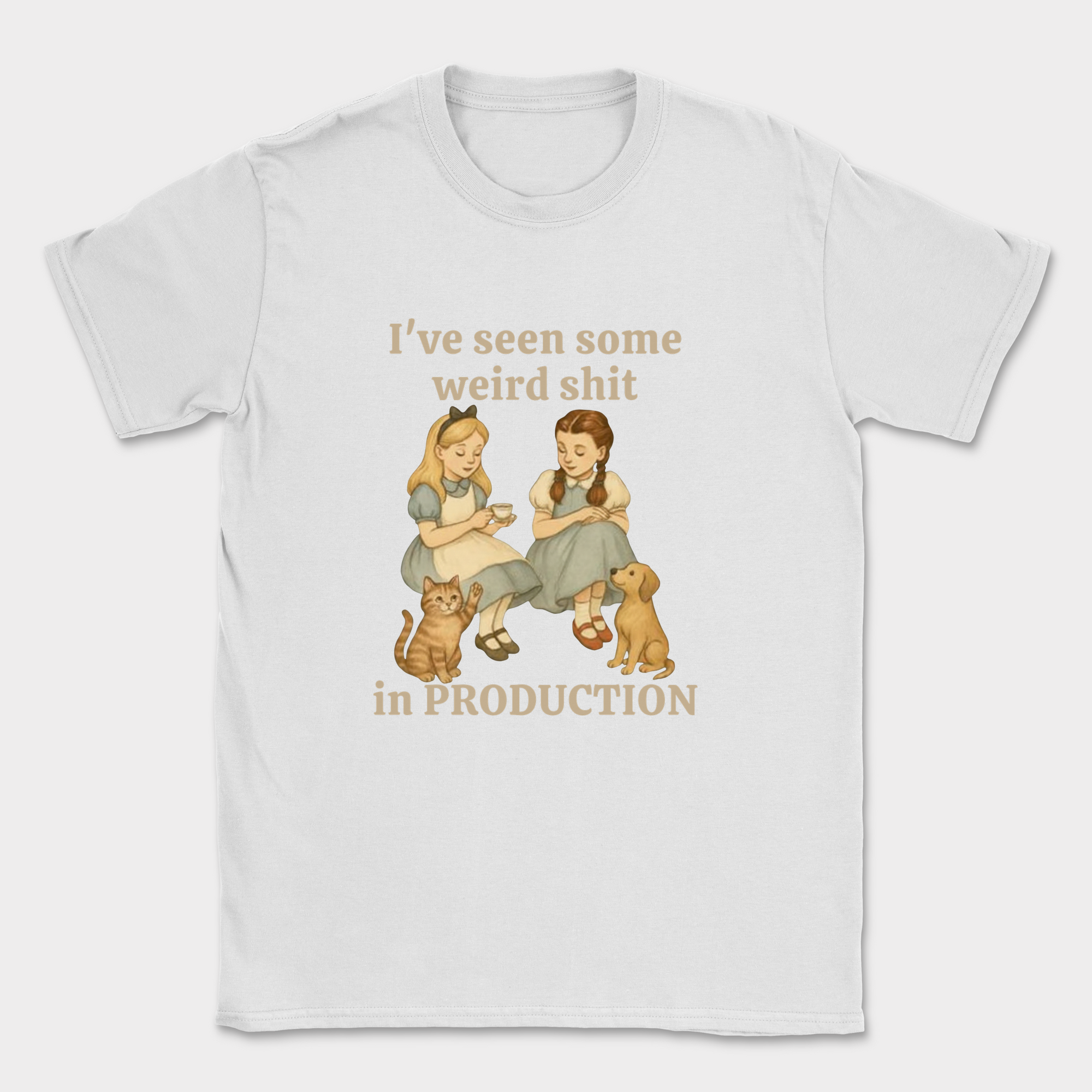 weird shit in production shirt — White